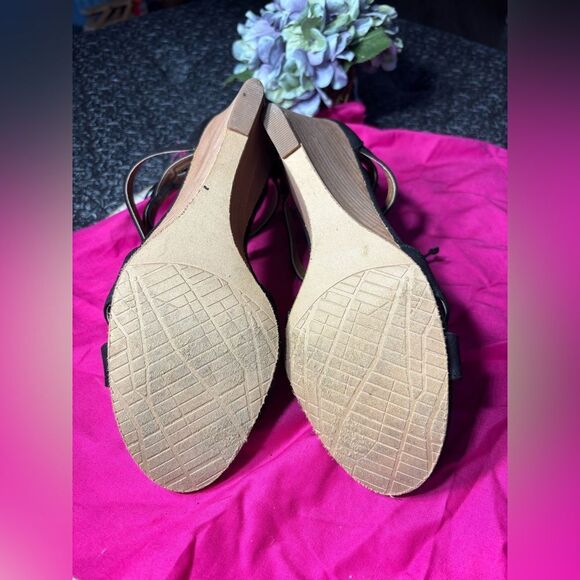 14th & Union Black Sandal Wedges EPC Size 8.5 Excellent Preloved Condition - Picture 9 of 9